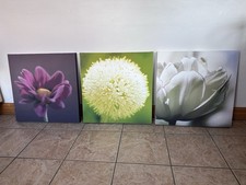 Set of 3 Next Canvas Flowers